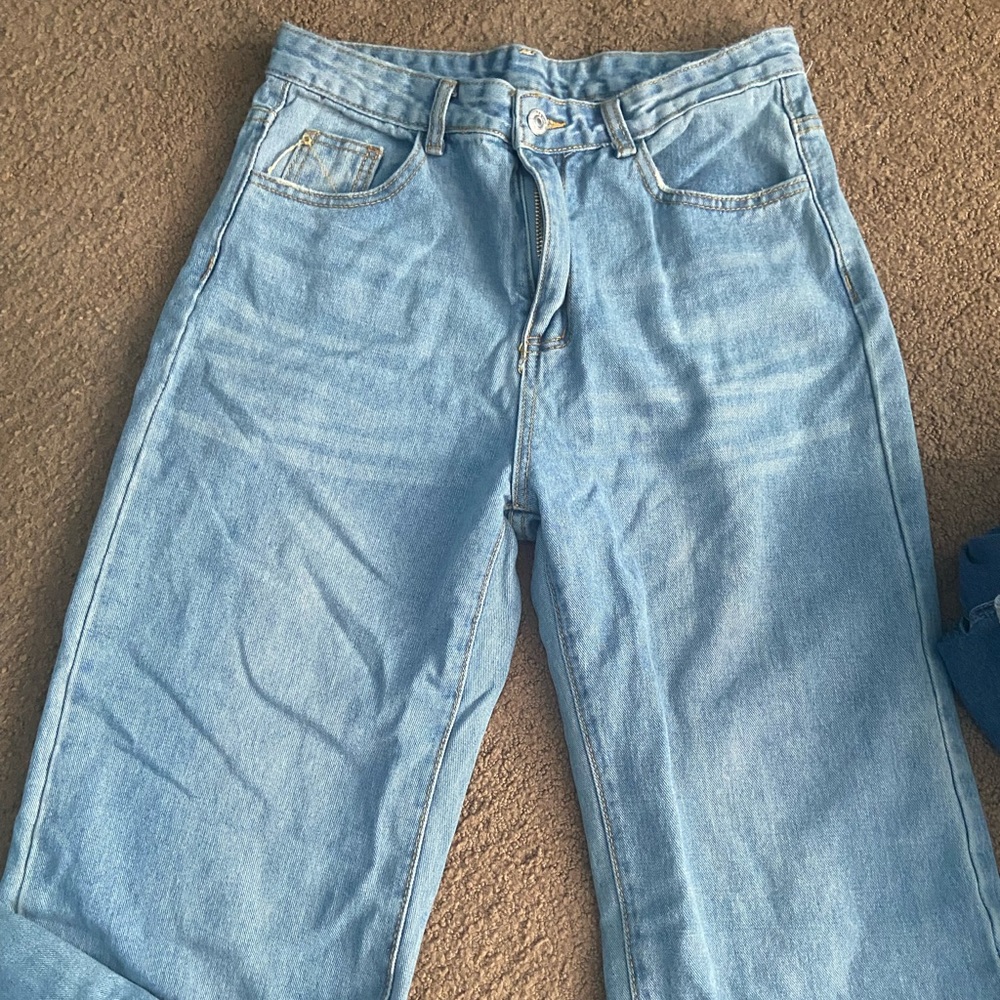 Light Blue Denim Mom Jeans